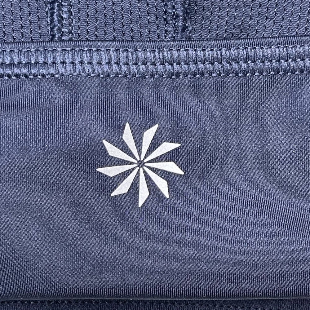 Athleta Movement Navy & White Cutout Back Sports Bra Size XL - Picture 4 of 9